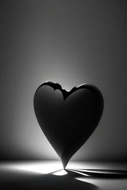 black heart shadow empty