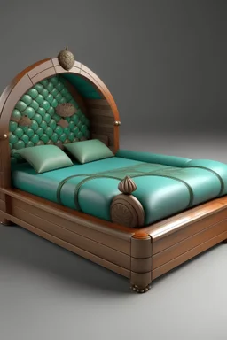 A bed , specialy designed for captured mermaids , leather , cute looking