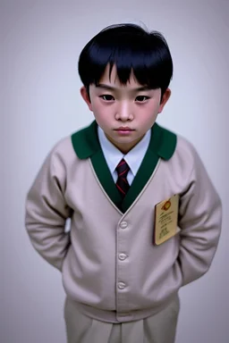 6-year-old asian schoolboy in school uniform portrait, hyper-realistic photo, epic colour treatment, cinematic colour treatment, meticulously intricate perfectly symmetrical extremely detailed, pixiv daily ranking, pixiv, extreme depth of field, artstation, spectacular details, volumetric lighting, masterpiece, cinematic, Hollywood production, 8k resolution, high definition, max octane render, vivid colors, max resolution, max perfectionism, realistic composition, professional photography, unre