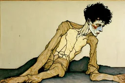 painting of a figure with the life-filled void of an empty existence, egon schiele masterpiece