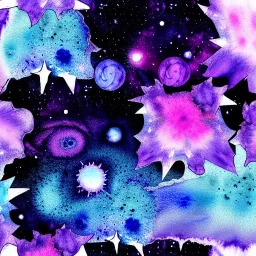 Dark pastel watercolor witchcore print pattern, wallpaper, watercolor texture, alcohol ink, pastel, blacklight, sun, moon, stars, nebula, astrological, crystals, wild flowers, black and white, hyper detailed texture, hyperrealistic