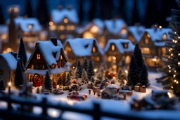 Ultra realistic photo, christmas village, captured with professional DSLR camera, 64k, ultra detailed