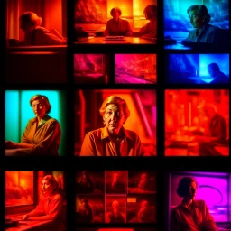 (Masterpiece1:7), award-winning, highest quality, in the styles of Moebius and Jean Giraud, with a very realistic cartoony style. Subject: Comic Book Time Lapse vintage photos glued into a comic book arranged in panels of the same woman, in the top left panel the woman is a (hyperrealistic:1.7) young, slender and attractive, then, in each picture going horizontally a time lapse occurs as she grows (ugly:1.6) old, sadder, more depressed and fatter,Fujifilm XT3, Fujifilm Velvia 50