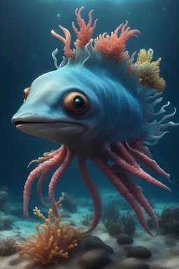 Sea creature with brazilian vibes in a realistic style, 4k, epic