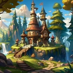 picture where is fairytail castle next to elf's cabin