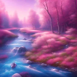 Pink river