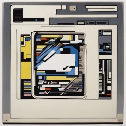 a floppy disk painted by Roy Lichtenstein