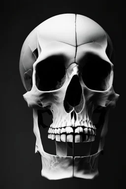 Half a skeleton face