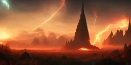 wallpaper mordor, vulcan, big eyes, night, particle fire