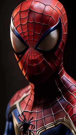 Spider-Man 90mm studio photo, hyperrealistic