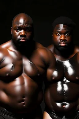 big black oily men