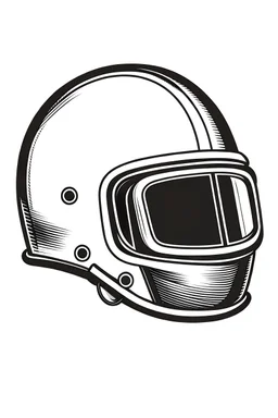 logo depicting a helmet, white background