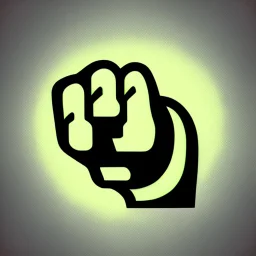 a simple logo of an hand with thumb up, line, flat, vector icon