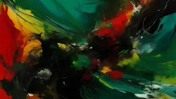 lyrical abstraction, a brutalist designed, rich deep vivid green colours, broad brush, painted by francis bacon, michal mraz, adrian ghenie, nicola samori, james jean and petra cortright, part by gerhard richter, part by takato yamamoto. 8 k masterpiece