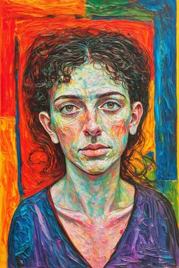a prison of mind and soul; Surreal Expressionistic art with the color palette of matisse
