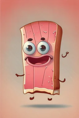 Bacon cute cartoon character