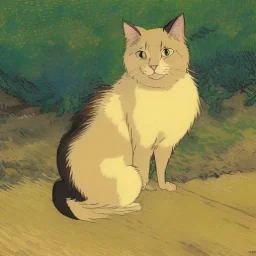 Portrait of a cat by Van Gogh