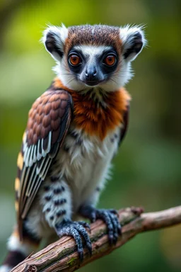 Combine a bird with a lemur into a hybrid animal