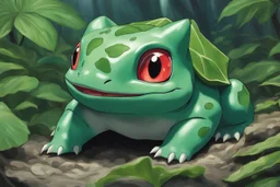 Bulbasaur in 8k Hayao Miyazaki draw style , close picture, highly detailed, high details, detailed portrait, masterpiece,ultra detailed, ultra quality