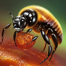 Grandma and Grandpa are healthy in a planet of honey stingless bee, realistic