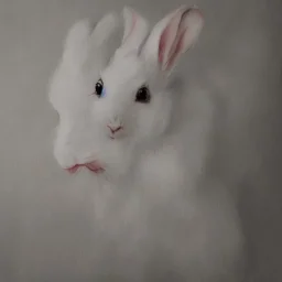 white rabbit portrait