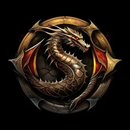 a symbol for an empire of dragons, d&d symbol, fantasy, symbol, logo