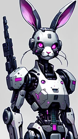 militari cyborg, rabbitkuromi, detail grafic
