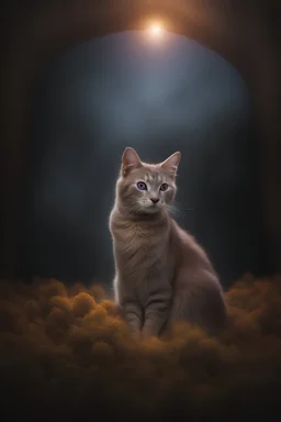 Hey diddle diddle the cat and the fiddle - gradated Background, professional quality studio 8x10 UHD Digital photograph, multicolored spotlight, Photorealistic, realistic stock photo, Professional quality Photograph. colored Fog - Multicolored lighting,