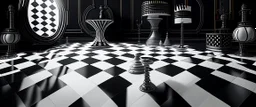 (ヤクザ) , details,checkerboard floor,enigmatic icon,white and black vibes, steampunk influences, 8k resolution, bulbous, unwordly forms, dark illuminati subject matter,enigmatic whiskey spot crossword clue and weird people