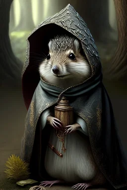 squirrel hedgehog mix being a cleric of death hood