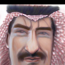 About drawing these features of a man's face Eyes: almond-shaped, medium-sized with defined eyelids and a direct and steady look. nose: a nose with prominent features, straight and with a slightly pointed tip, which can be described as a Roman nose. Mouth: Medium width with defined lips, neither too full nor too thin. Eyebrows: Naturally dense and curved, to match the shape of the face. Big Mustache: dense and arched following the shape of the upper lip.Chin and jaw: A prominent chin and defined