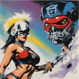 [Art by Kelley Jones] Mil Mascaras vs. tank_girl