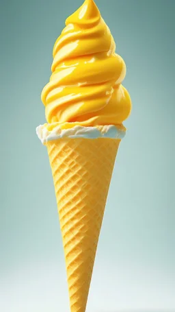 Mango Ice cream cone