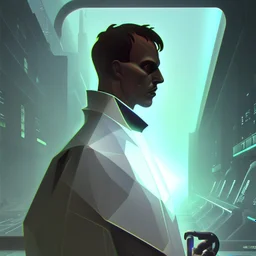 Futuristic, cyberpunk, Friedrich Nietzsche,