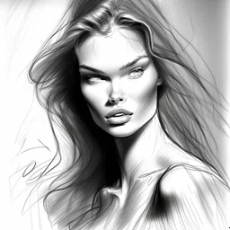 Drawing sketches Supermodel