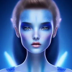 Blue Wearing make up avatar in pandora