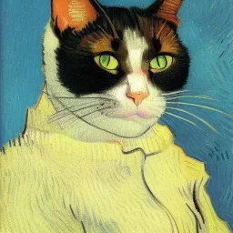 Portrait of a cat by Van Gogh