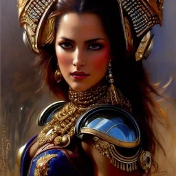 portrait beautiful faceClara de , busty,ancient metal armor balanciaga fashion clothe painting by gaston bussiere, greg rutkowski, yoji shinkawa, yoshitaka amano, tsutomu nihei, donato giancola, tim hildebrandt, oil on canvas, cinematic composition, extreme detail,fit full head inside picture,16k