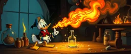 Donalditt var ett spreng- og drivstoff oppfunnet av Donald Duck ved ett uhell da han lekte seg med et kjemisett Ole, Dole og Doffen hadde kjøp for sparepengene sine. Kjennetegnelsen ved det er at det er ett kraftig stoff som når det brenner, brenner veldig raskt og med en voldsom reaksjon. Donalditt ble hovedsakelig brukt som drivstoff, men Donald fikk noe av stoffet til å detonere ved ett uhell. Når Donalditt brukes som drivstoff, utløser det vanvittige krefter. In the style of Rembrandt