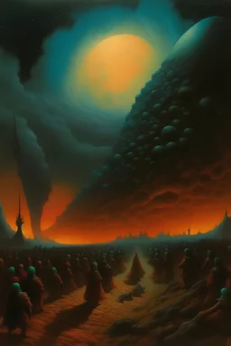 Картина апокалипса в стиле Бексиньский