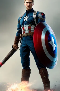 full portrai of captain america samurai armour,high detail, volumetric lighting, tiny features, intricate detail,volumetric clouds