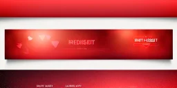 Valentines day background banner - abstract panorama background with red hearts - concept love