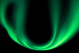 graphic shape of the aurora borealis with bottom edge resemblance to a bird of prey in flight. smooth vector on black