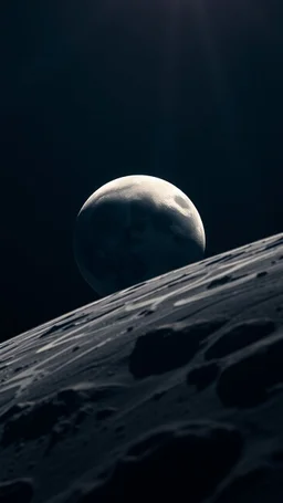 a view from the moon of planet from a distance earth