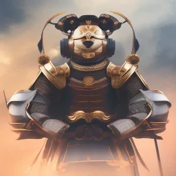 beautiful smooth realistic Japanese samurai robot cat body, run on dark cosmos background, cat еye, extremely sharp detail, finely tuned detail, ultra high definition, 8 k, unreal engine 5, ultra sharp focus, accurate sword wings, positive smile