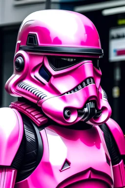 a pink stormtrooper