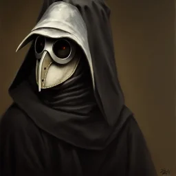 A portrait of a plague doctor, art by Satoshi Nakamoto trending on artstation