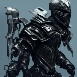 badass wearing a broken mask, black metal armor, futuristic suit, imperious, 8k resolution concept art,ninja