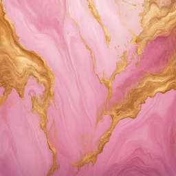 Hyper Realistic golden grungy oil-paint texture on pink marble textured background with vignette effect