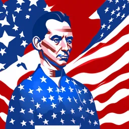 The text "Bolivar appreciates its veterans" with some blue stars and an American flag and a silhouette of a soldier. None of the components of the image should look plastic.